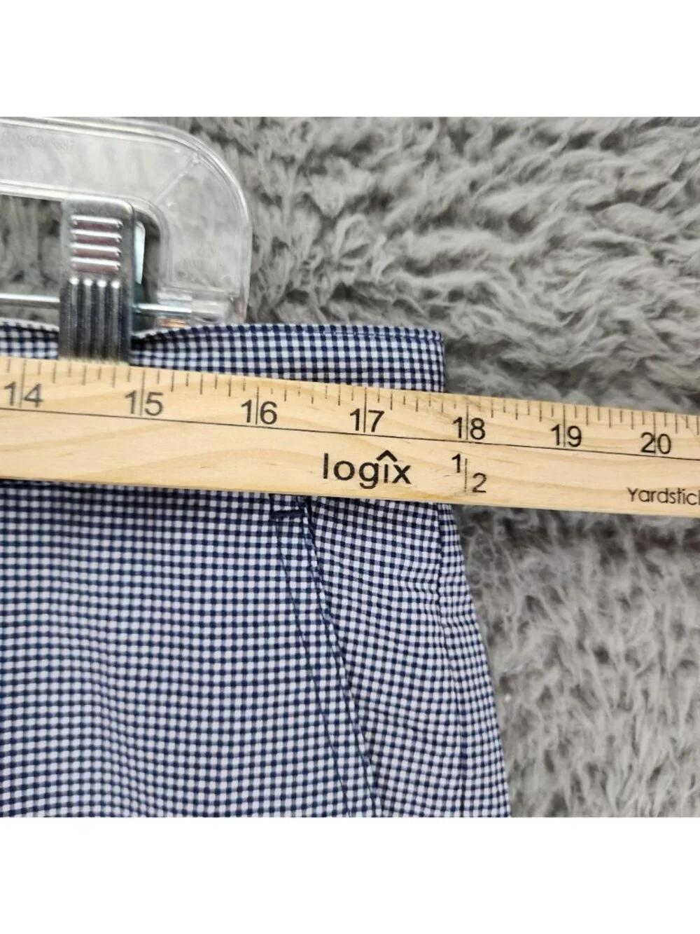 Nifty Genius Pants Mens 34x32 Blue Plaid High Rise Trouser *NWT*